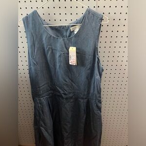 Christopher and Banks Jean dress size large NWT